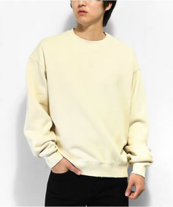 Ninth Hall Cream Crewneck Streetwear Sweatshirt