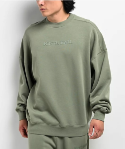 Ninth Hall Green Logo Crewneck Streetwear Sweatshirt