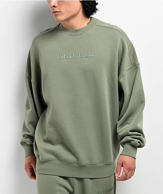 Ninth Hall Green Logo Crewneck Streetwear Sweatshirt Ninth Hall Green Logo Crewneck Streetwear Sweatshirt