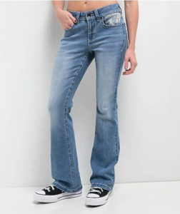Ninth Hall Light Wash Flare Streetwear Denim Jeans