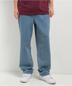 Ninth Hall Medium Blue Wash Relaxed Streetwear Jeans
