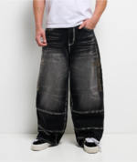 Ninth Hall Premium Black Studded Cross Denim Jeans
