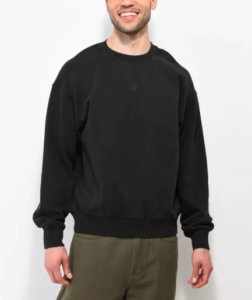 Ninth Hall Black Crewneck Streetwear Sweatshirt