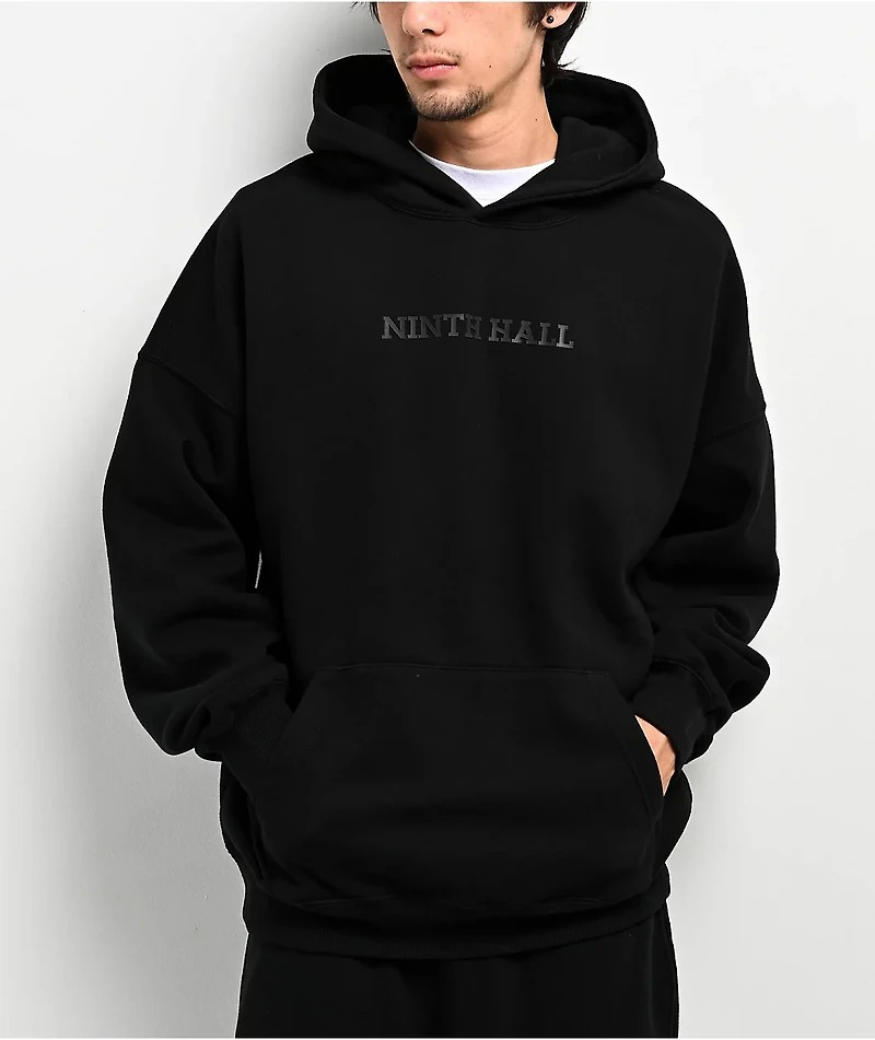 Ninth Hall Black Logo Pullover Streetwear Hoodie Ninth Hall Black Logo Pullover Streetwear Hoodie