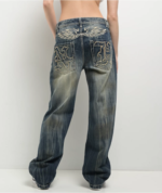 Ninth Hall Premium Dark Wash Graphic Denim Jeans