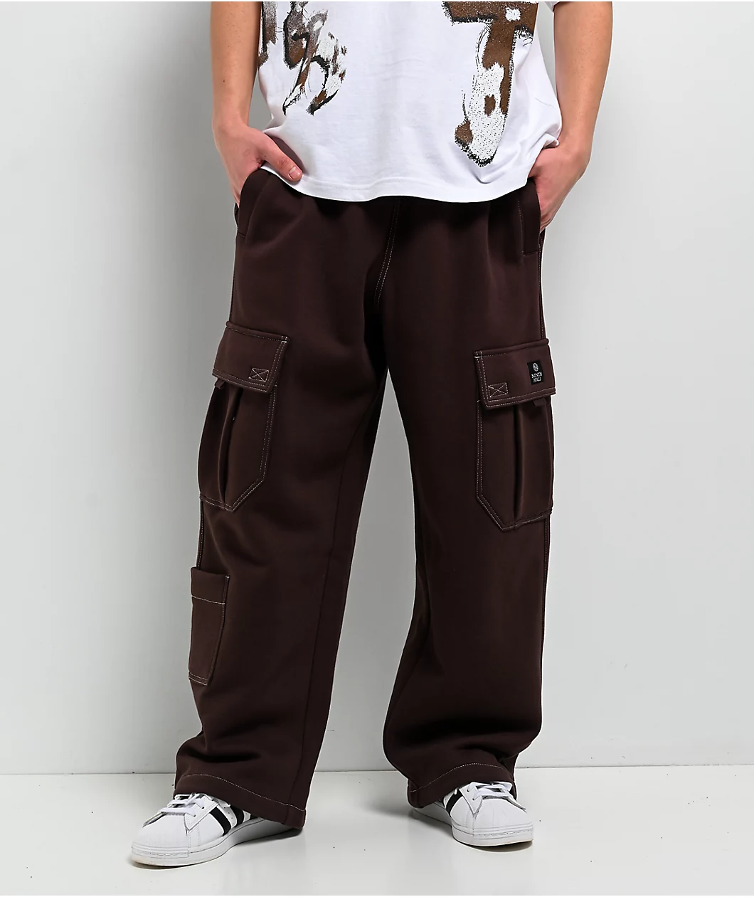 Ninth Hall Premium Brown Cargo Sweatpants Ninth Hall Premium Brown Cargo Sweatpants