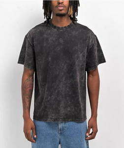 Ninth Hall Premium Acid Wash Charcoal Streetwear T-Shirt