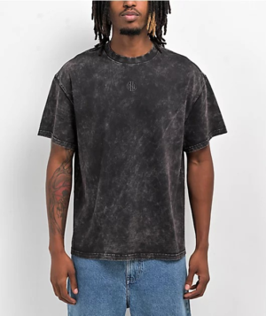 Ninth Hall Premium Acid Wash Charcoal Streetwear T-Shirt